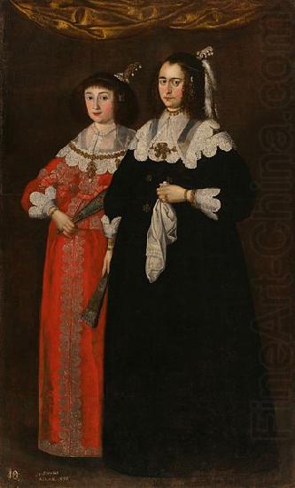 Portrait of Catherine Potocka and Maria Lupu (daughter of Vasile Lupu), two wives of Janusz Radziwill, unknow artist